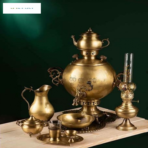 خرید، قیمت و مشخصات سماور زغالی برنجی کروی 7 لیتری، بسیار زیبا، با کیفیت و با دوام و رنگ ثابت | هنرظریف