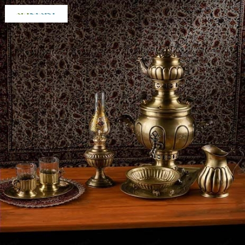 خرید، قیمت و مشخصات سماور زغالی برنجی 2.5 لیتری با روکش نانو، آنتیک کاری شده و دست ساز | هنرظریف