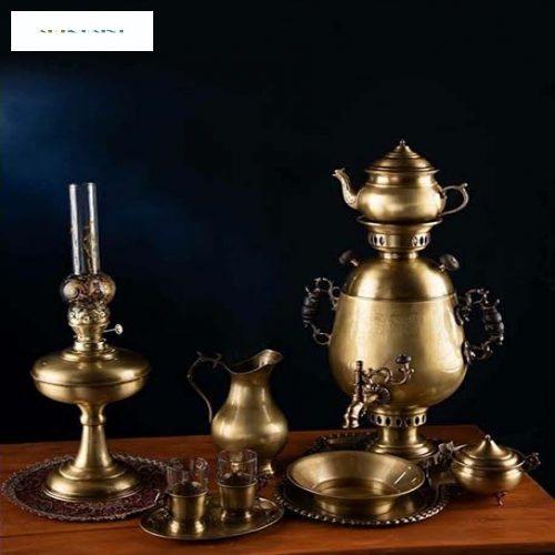 خرید، قیمت و مشخصات سماور زغالی برنجی 6 لیتری طرح جام، دارای روکش نانو جهت جلوگیری از تغییر رنگ | هنرظریف