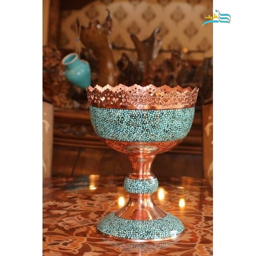 خرید، قیمت و مشخصات آجیل خوری، مناسب پذیرایی منزل و محل کار، با ورق مس ضخیم و روکش پلی استر | هنرظریف