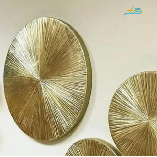 خرید، قیمت و مشخصات تابلو نقاشی شکست نور، زمینه با تکسچر برجسته سازی شده و مزین شده با ورق طلا | هنرظریف