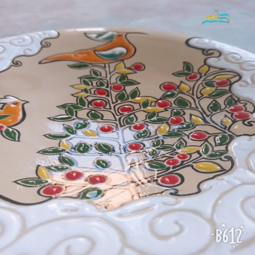 خرید، قیمت و مشخصات دیوارکوب نقاشی شده با لعاب مناسب هدیه دادن، پخته شده در کوره مناسب | هنرظریف