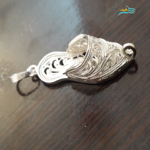 خرید، قیمت و مشخصات آویز ملیله طرح چارق جنس نقره درجه 1 و کاملا دست ساز به شیوه ملیله زنجان | هنرظریف