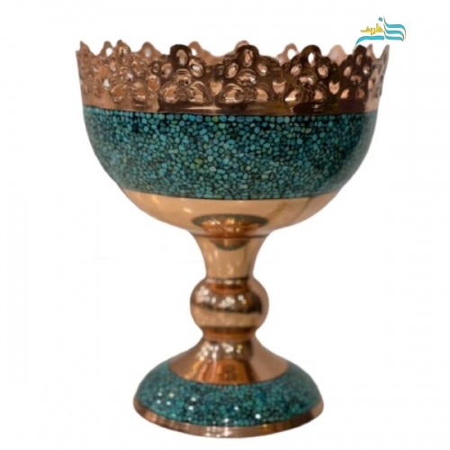 خرید، قیمت و مشخصات آجیل خوری فیروزه کوبی مدل شبکه بری کد ۱۰۱۶ اصل نیشابور با کیفیت بالا | هنرظریف