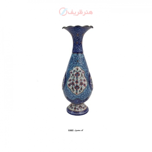 جدیدترین گلدان میناکاری 20 سانتی صراحی به طول و عرض 8 و ارتفاع 20 سانتیمتر - هنرظریف