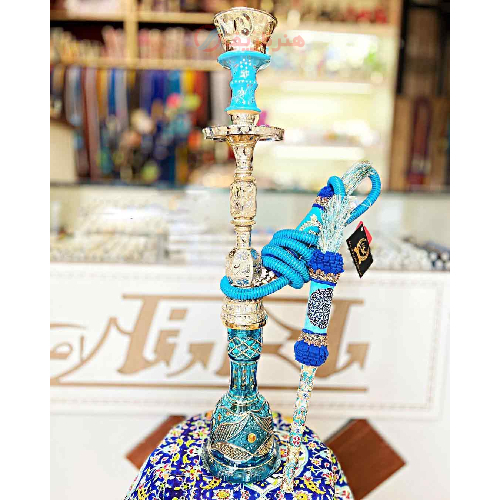 خرید، قیمت و مشخصات قلیان کامل برنجی یک مرتبه شمش، قلم کاری تماما کار دست ارزان و باکیفیت _ هنرظریف