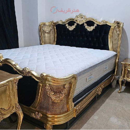 خرید، قیمت و مشخصات تخت خواب دو نفره چوب روس با کیفیت عالی ارزان و با کیفیت _ هنرظریف