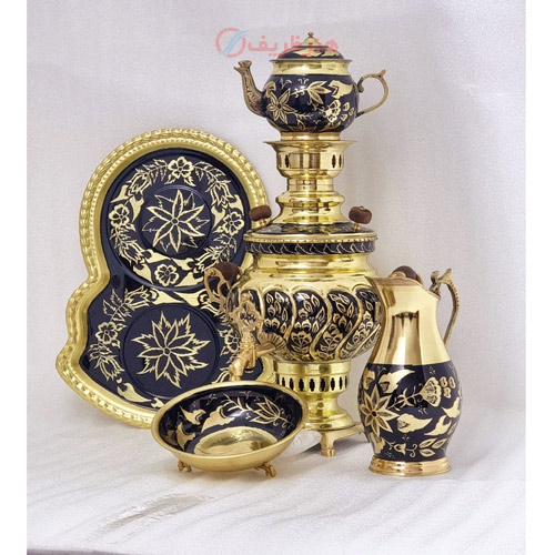 خرید، قیمت و مشخصات ست سماور 3 لیتر عدسی آینه پیچ، بسیار زیبا و با ارزش کلکسیونی ارزان و با کیفیت _ هنرظریف