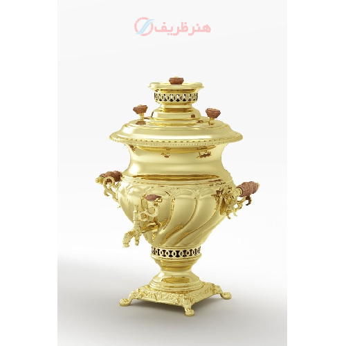 خرید، قیمت و مشخصات سماور مدل زغالی ۲۰۰۳ ظرفیت اسمی هشت لیتری، ورق برنج ضخیم ارزان و با کیفیت _ هنرظریف