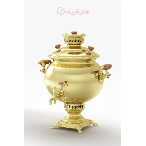 خرید، قیمت و مشخصات سماور مدل زغالی ۲۰۱۸ ظرفیت اسمی ده لیتری، ورق برنج ضخیم شهید باهنر ارزان و با کیفیت _ هنرظریف