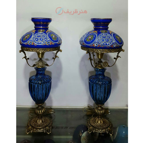 خرید، قیمت و مشخصات چراغ قالپاقی سه پوست آبی بسیار شیک، ارزان و با کیفیت _ هنرظریف