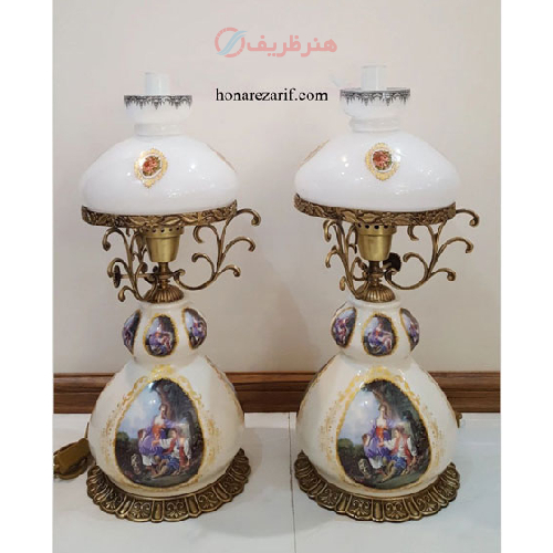 خرید، قیمت و مشخصات چراغ قالپاقی ستون مدل ایتالیایی تمام برنجی آنتیک، ارزان و با کیفیت _ هنرظریف