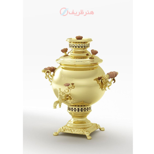 خرید، قیمت و مشخصات سماور مدل زغالی ۲۰۱۷ ظرفیت اسمی شش لیتری، ورق برنج ضخیم شهید باهنر ارزان و با کیفیت _ هنرظریف