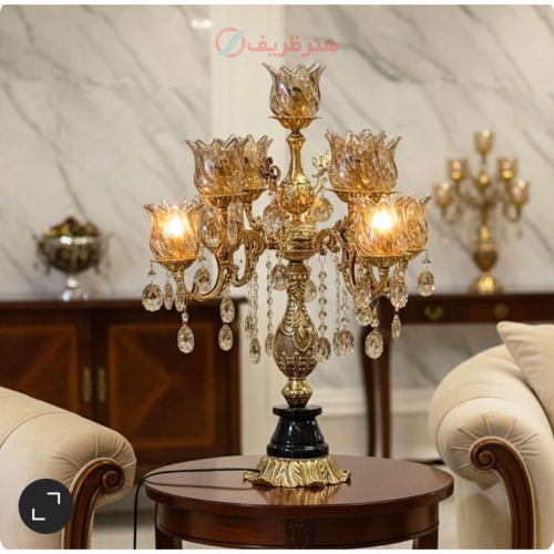 خرید آباژور رومیزی برنزی ۶۷ سانتی با کیفیت عالی