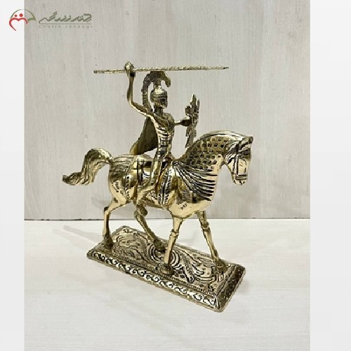 خرید آنلاین، مجسمه برنزی با طرح اسب رومی، طلایی رنگ، با طراحی عالی و قیمت مناسب، بدون تغییر رنگ، زیر قیمت بازار | هنرظریف