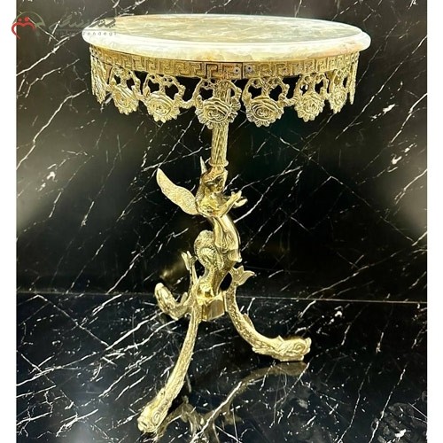 خرید آنلاین، میز خاطره گرد طرح ماهی و رز با کیفیت و زیبا، زیر قیمت بازار | هنرظریف
