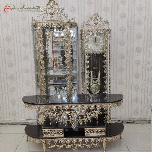 خرید آنلاین، سرویس 3 تکه جهیزیه برنزی دکوراتیو، مدل گل آفتابگردان و رنگ چند لایه، دارای ضمانت، با قیمت مناسب | هنرظریف