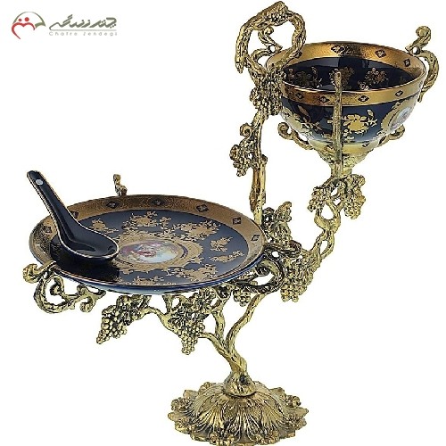 خرید آنلاین، پیاله و پیش دستی از جنس برنز طرح دار در دو مدل پایه دار آنتیک، طرح جدید، زیر قیمت بازار | هنرظریف