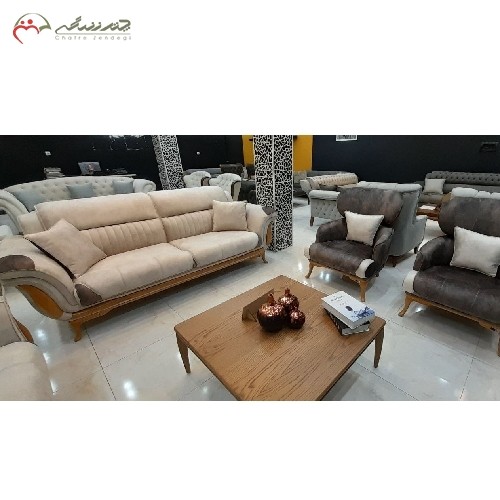 خرید آنلاین، مبلمان شکیل 8 نفره ی طرح فیدان، جنس پایه ها سوپر راش گرجستان با فوم HR دارای ضمانت 24 ماهه با کیفیت اعلاء، با قیمت بی نظیر | هنرظریف