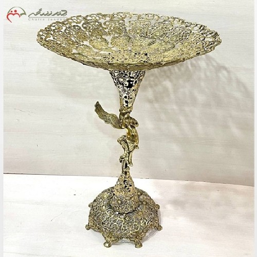 خرید آنلاین، کنار سالنی برنزی طرح فرشته بدنه توری، با کیفیت عالی بدون تغییر رنگ، زیر قیمت بازار | هنرظریف