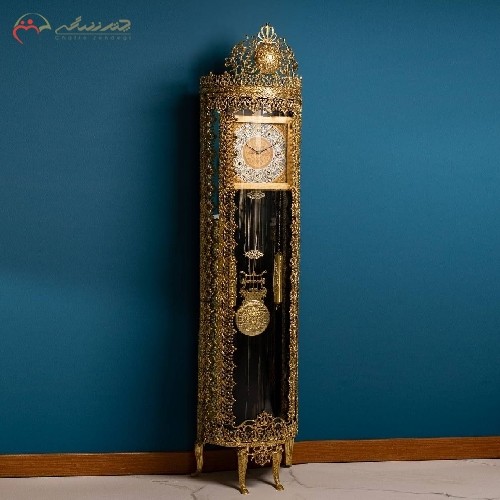 خرید آنلاین، ساعت ایستاده آلیاژ نیم گرد با رنگ طلایی، آبکاری شده و دارای 5 سال ضمانت کیفیت، به قیمت مناسب | هنرظریف