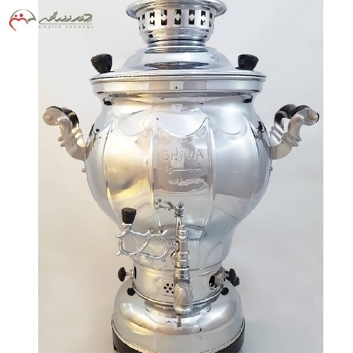 خرید آنلاین، سماور گازی استیل 8 لیتری مدل شیوا، حجم 8 لیتر کد 116 دارای دسته هایی از جنس کالیته نسوز با ضمانت یک ساله، با قیمت مناسب | هنرظریف