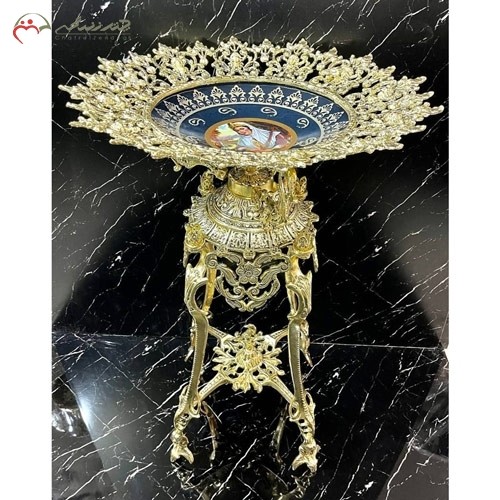 خرید آنلاین، کنار سالنی پایه دار، آلیاژ اعلاء مدل خورشیدی،طلایی رنگ و متفاوت ، زیر قیمت بازار | هنرظریف