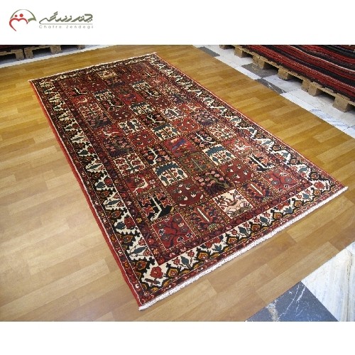 خرید آنلاین، فرش دستبافت بختیار کد 39299، بافته شده با نخ اعلاء در طرح خشتی، دارای ضمانت، با قیمت مناسب | هنرظریف