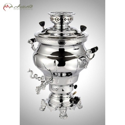 خرید آنلاین، سماور 8 لیتری ساده از جنس برنج آبکاری شده با کروم و نیکل، مدل ویکتوریا، زیر قیمت بازار هنرظریف