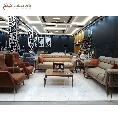 خرید آنلاین، مبلمان فوق العاده شیک 8 نفره ی مدل پالرمو، تخت خواب شو با فوم 35 کیلویی با ضمانت نامه 24 ماهه، با قیمت عالی | هنرظریف