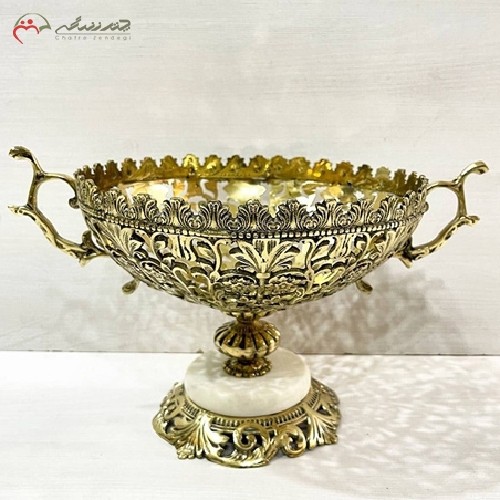 خرید آنلاین، میوه خوری برنزی با پایه سنگی، سایز بزرگ، بدون تغییر رنگ با ضمانت کیفیت، زیر قیمت بازار | هنرظریف
