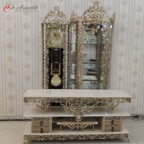 خرید آنلاین، سرویس سه پارچه جهیزیه برنزی با طراحی شکیل و خاص، دارای گارانتی رنگ بدنه و دوام محصول، با قیمت مناسب | هنرظریف