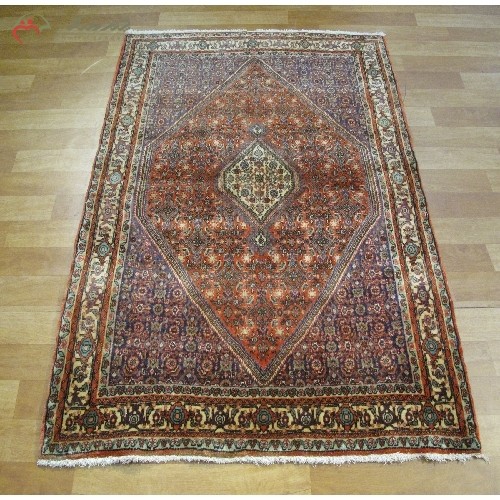 خرید آنلاین، فرش دستبافت بیجار کد 39253 طرح لچک و ترنج بافته شده با نخ اعلاء، با نقشه زمینه عالی، با قیمت مناسب | هنرظریف