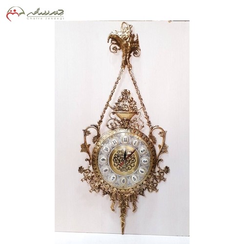خریدآنلاین، ساعت دیواری آویز برنزی با طرح گل برجسته بسیار زیبا، با کیفت اعلاء، با قیمت عالی | هنرظریف