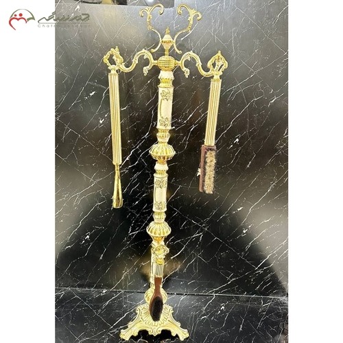 خرید آنلاین، پاشنه کش شیک برنزی با طرح پروانه با بدنه کرم و طلایی، سه تیکه در ابعاد بزرگ با کیفت اعلاء، زیر قیمت بازار | هنرظریف