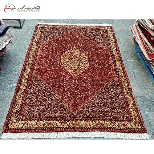 خرید آنلاین، فرش دستبافت بیجار کد 39272 در طرح ماهی و ترنج، نقشه بی نظیر و زیبا، با قیمت کاملا مناسب | هنرظریف