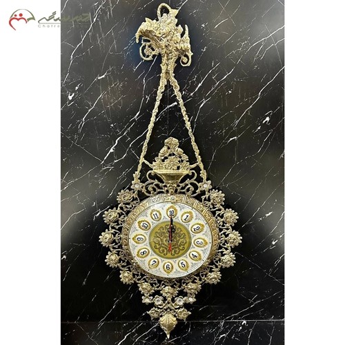 خرید آنلاین، ساعت دیواری آویز برنزی طرح گل بسیار زیبا و لاکچری، به قیمت تولیدی | هنرظریف