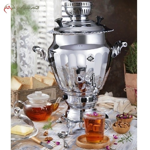 خرید، قیمت و مشخصات سماور گازی 6 لیتری پیلوت دار مدل نگین، طراحی و تولید با ظرافت و دقت بی نظیر، کیفیت ساخت عالی، زیر قیمت بازار | هنرظریف