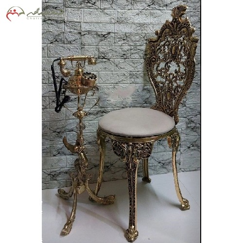 خرید آنلاین، صندلی و تلفن برنزی ایستاده مدل فرشته بالدار با طراحی شیک و زیبا، زیر قیمت بازار | هنرظریف