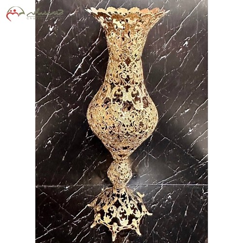 خرید آنلاین، گلدان از جنس برنز با طرح گل یاس جنس خاص، زیر قیمت بازار | هنرظریف