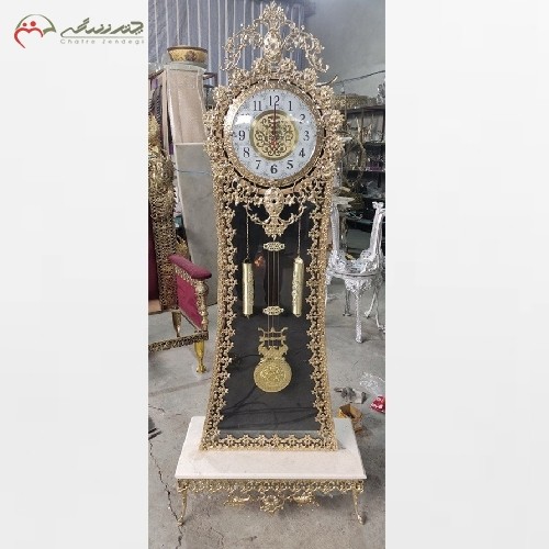خرید آنلاین، ساعت ایستاده برنزی کنسول دار با و طراحی شکیل و آنتیک، با قیمت عالی | هنرظریف