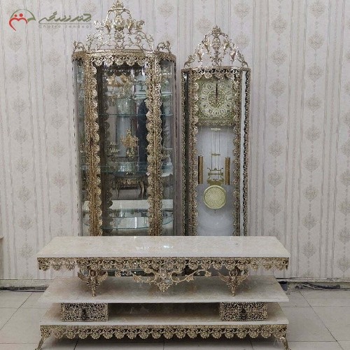 خرید آنلاین، ست جهیزیه برنزی در طرح گل رز، کار شده با کیفیت اعلاء با ثبات رنگ، زیر قیمت بازار | هنرظریف
