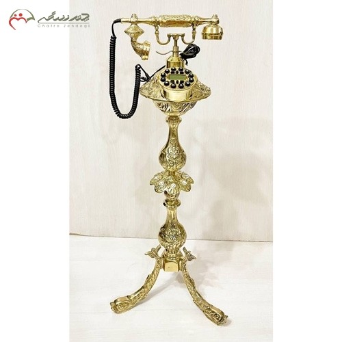 خرید آنلاین، تلفن ایستاده ستونی برنز ااعلاء، طرح کلاسیک، پایه دار مدل گل آفتابگردان، شکیل و زیبا، زیر قیمت بازار | هنرظریف