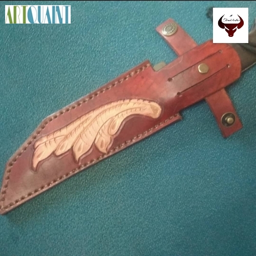 تابلو حکاکی شده چرمی عقاب تهیه شده از چرم کراست گاوی و دست رنگ - هنرظریف