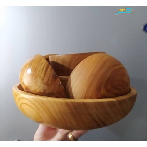 سرویس آجیل خوری ساخته شده از چوب با کیفیت و سطح صاف