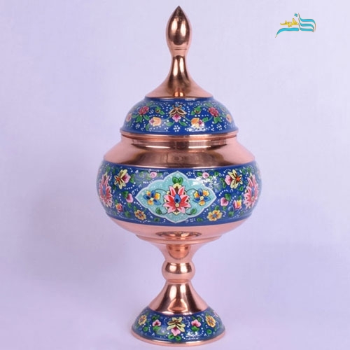 شکلات خوری مسی سایز 22 مس و پرداز نقاشی دست - هنرظریف