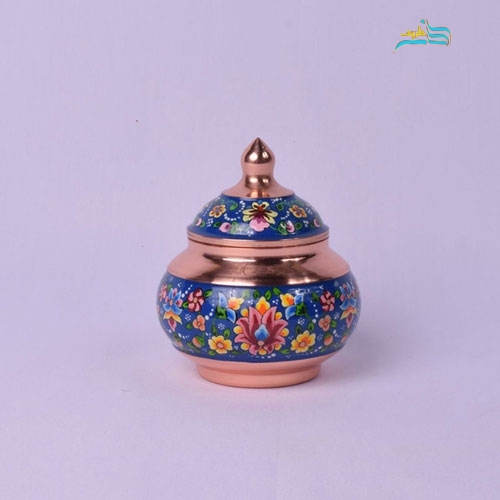 قندان 14 مس و پرداز با ماندگاری رنگ بالا، ورق ضخیم مس و نقاشی دست