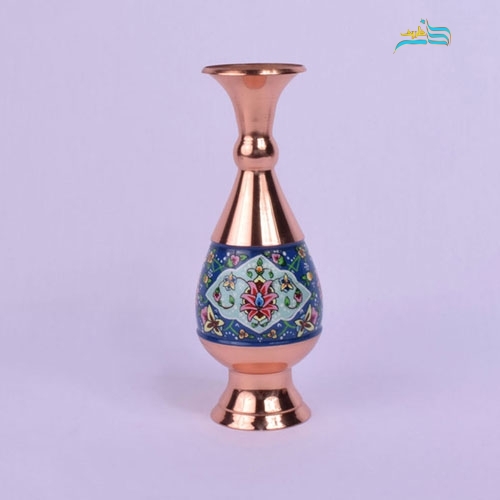گلدان صراحی 20 مس و پرداز، دارای روکش پلی استر و ورق مس ضخیم
