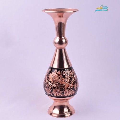 گلدان صراحی 40 الماس تراش، فیروزه اصل نیشابور و با روکش پلی استر- هنرظریف