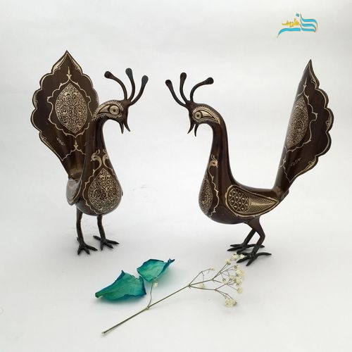 طاووس ارتفاع 19 سانتی متر و طول 11 سانتی متر یه هدیه خاص و زیبا - هنرظریف